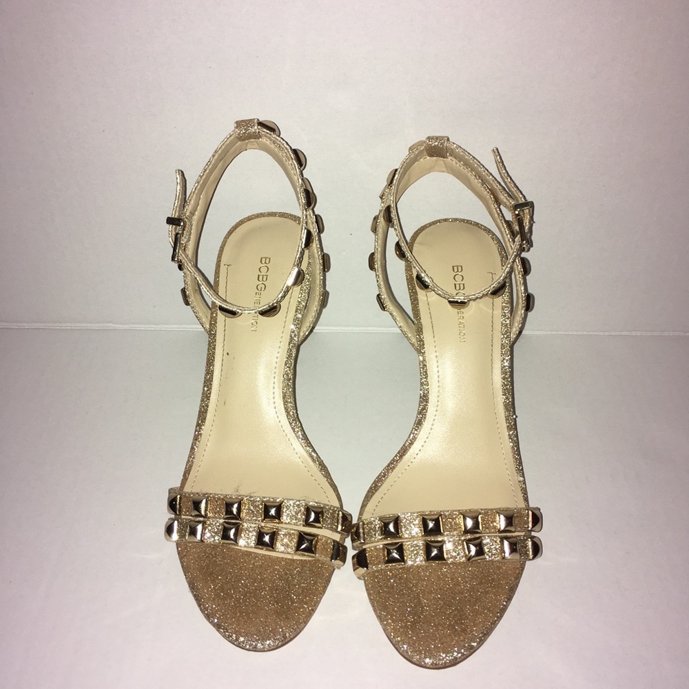 Sparkly Gold Studded Heels